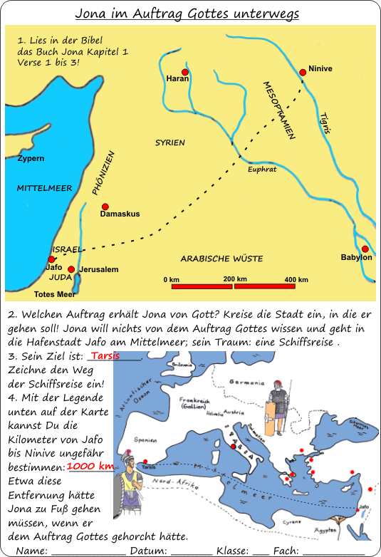 Jona im Auftrag Gottes unterwegs-Ls