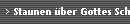 Staunen �ber Gottes Sch�pfung